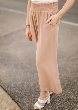 Look My Way Wide Leg Pants in Tan