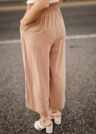 Look My Way Wide Leg Pants in Tan