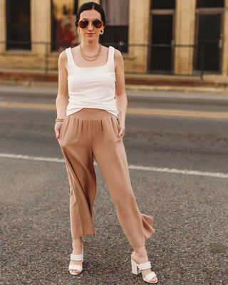 Look My Way Wide Leg Pants in Tan