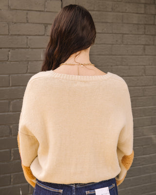 Falling Petals Sweater in Beige