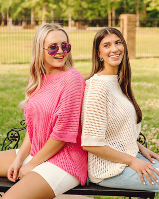 Call It Bliss Knit Top In Pink