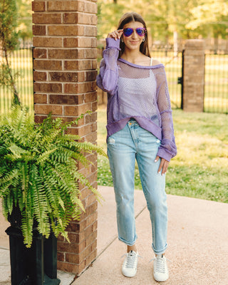 See The World Knit Top in Purple