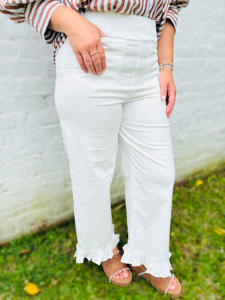 The Ruffle Pants - Off White