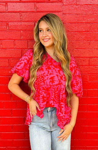 Flirty Feels Floral Blouse