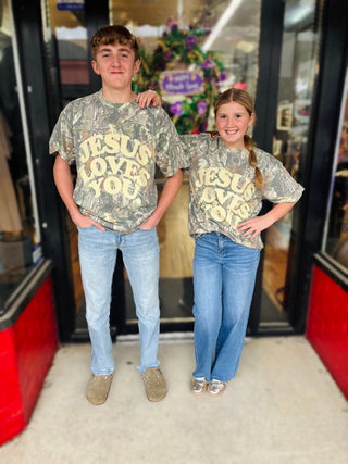 Oversized Jesus Camo Tan Tee - JLY