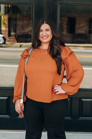 Better Believe It Blouse in Toffee