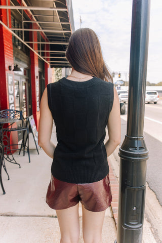 Ready For the Day Sweater Vest In Black