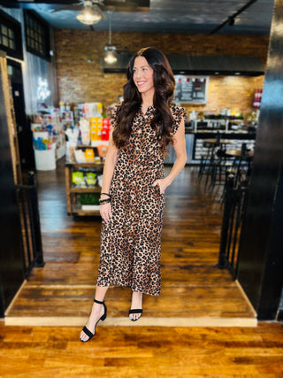 Leopard Print Long Dress