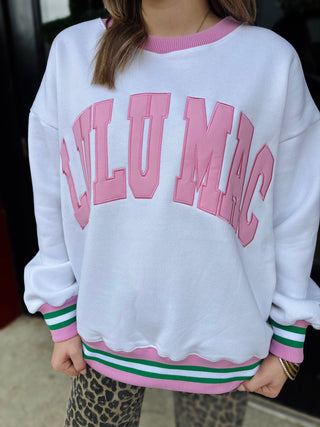 LULUMAC - White/Pink Pullover
