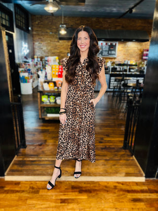 Leopard Print Long Dress