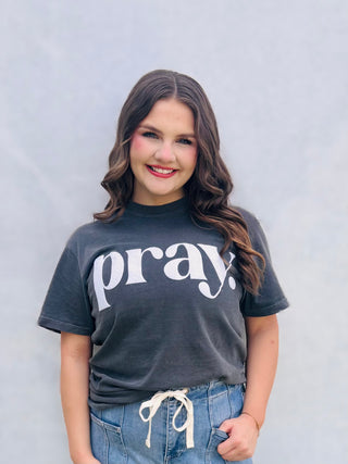 Pray Puff Grey Tee