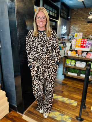 LULUMAC Waffle Pants - Leopard