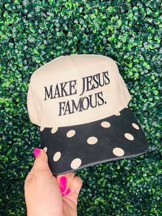 Make Jesus Famous Polka Dot Hat