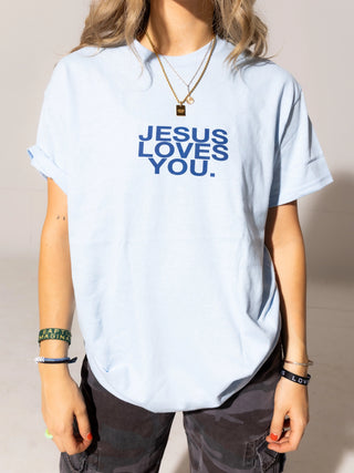 Jesus Loves You Tee - Blue
