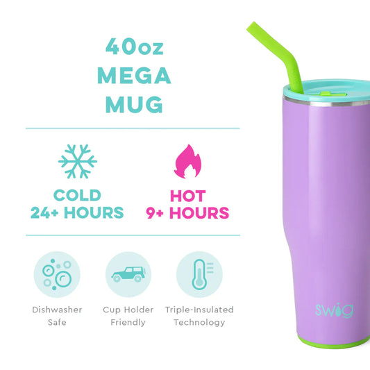 Swig Ultra Violet Mega Mug in 40 oz