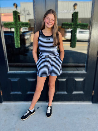 LULUMAC - Black Stripe Shorts