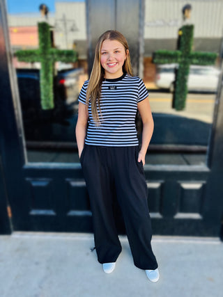 LULUMAC Waffle Pants - Black