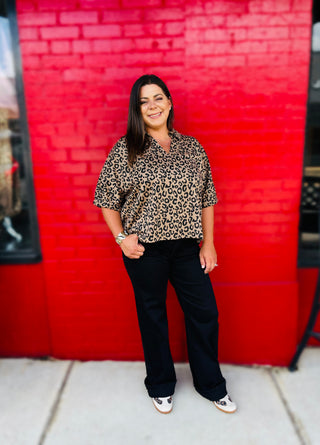 Animal Print Toffee Blouse