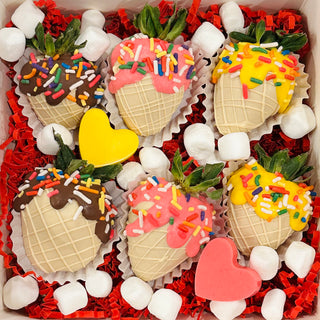 ICE CREAM BERRIES BOX - HALF DOZEN