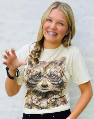 Painted Raccoon Tee
